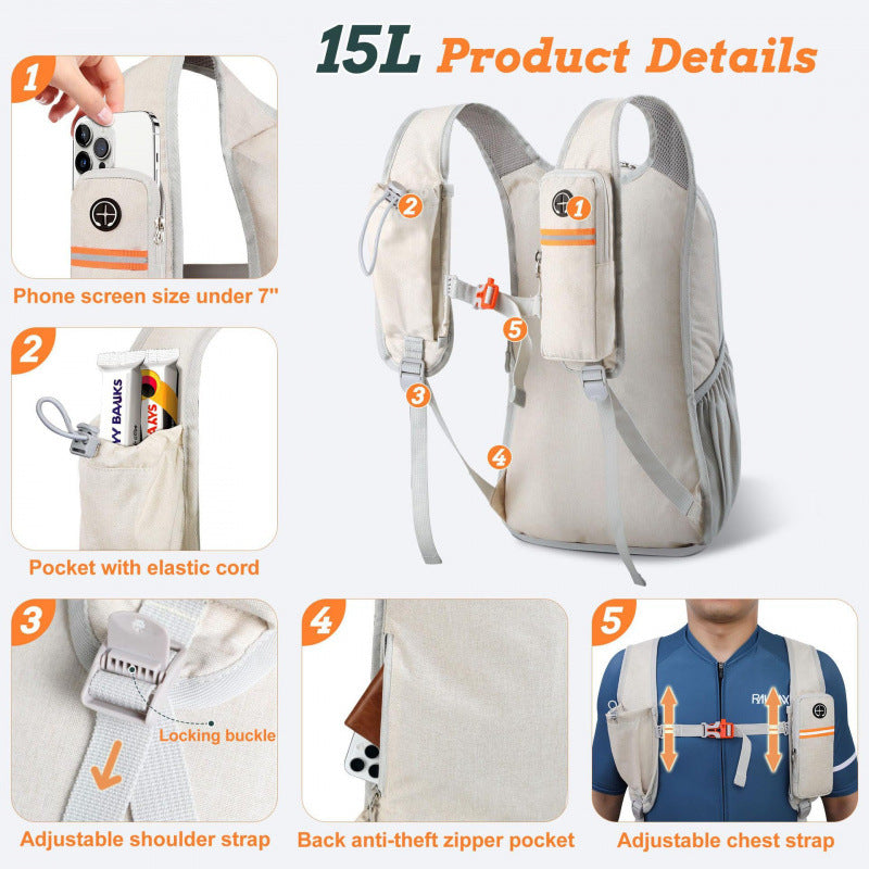 Functional leisure backpack with integrated phone pocket Kalsten