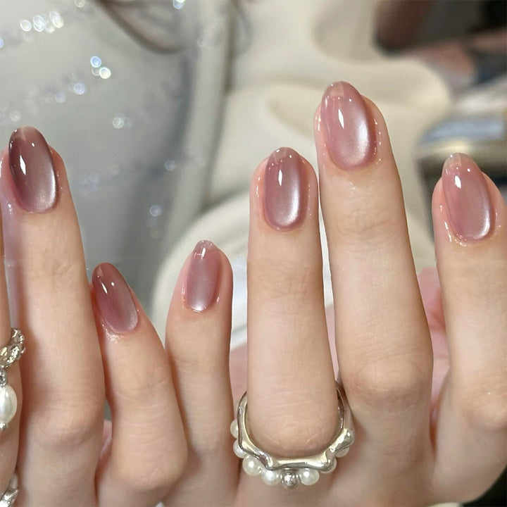 Elegant Nail Art with Shimmering Ombre Effect Kalsten