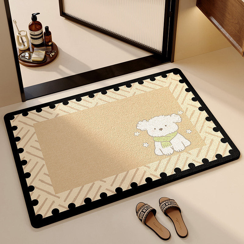 Cute Cat-Themed Bathroom Mat