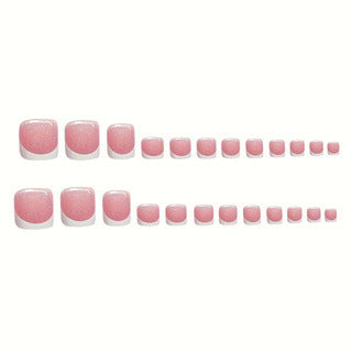 Elegant French Tip Pedicure Kalsten