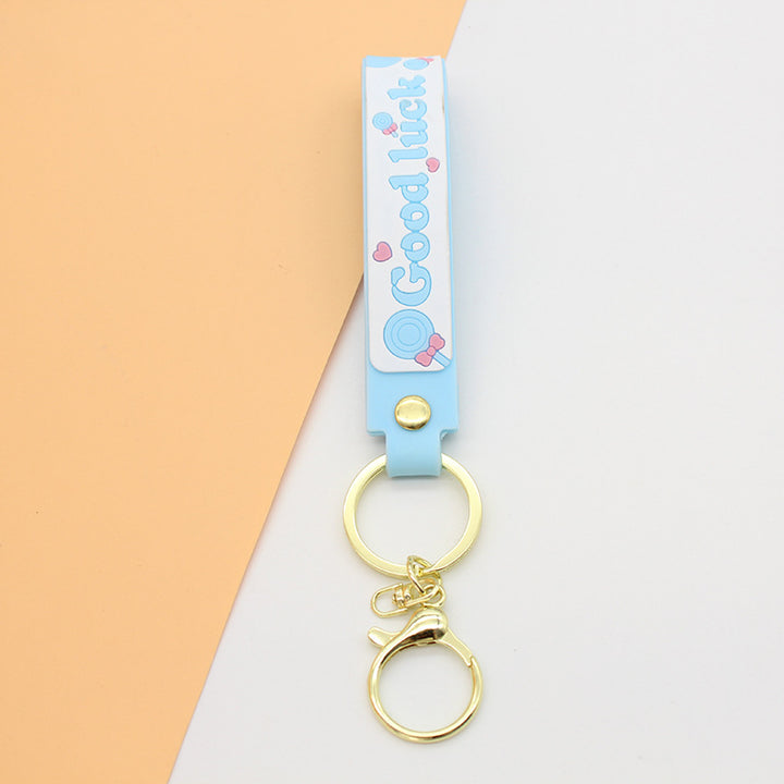 Unisex keychain with motivating lucky saying Kalsten