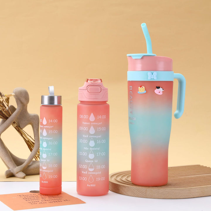 Ladies stylish and practical water bottle with design and time markings Kalsten