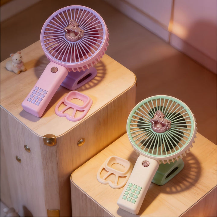 Women Portable Hand Fan with Innovative Unicorn Design Kalsten