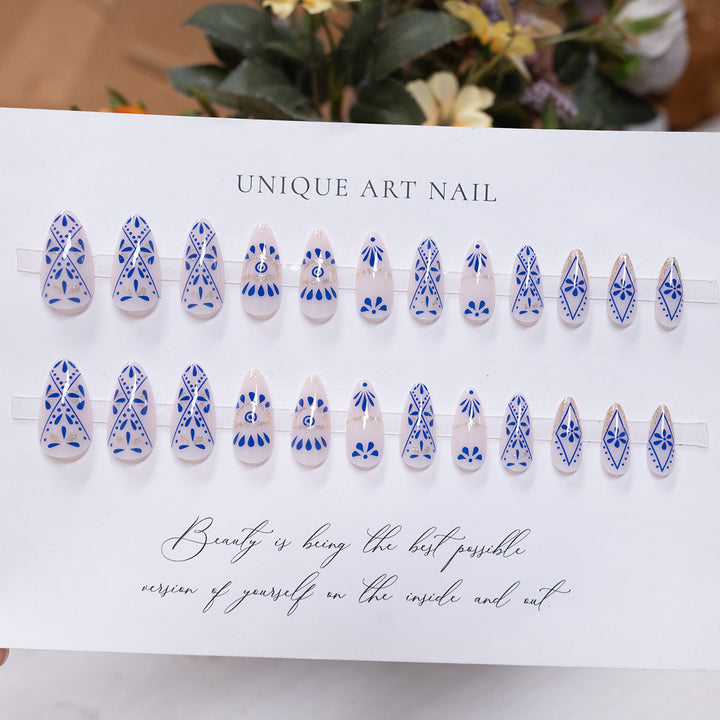 Artistic Floral Stiletto Press-On Nails  1791110621