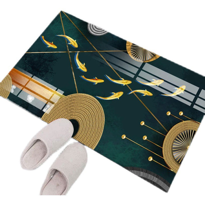 Artistic Fish-Themed Entry Mat