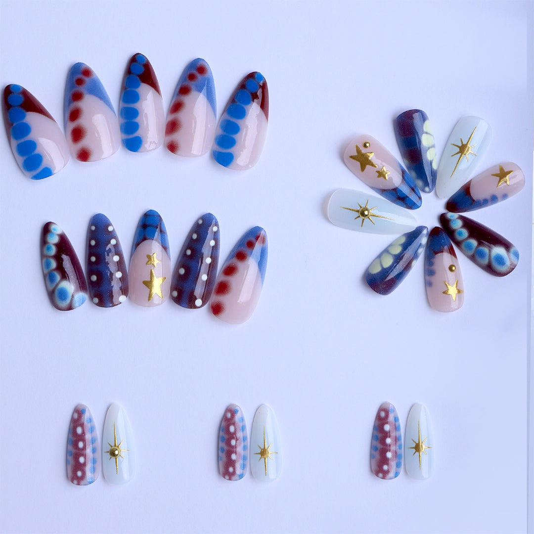 Handcrafted Artifical Nails with Unique Design Kalsten
