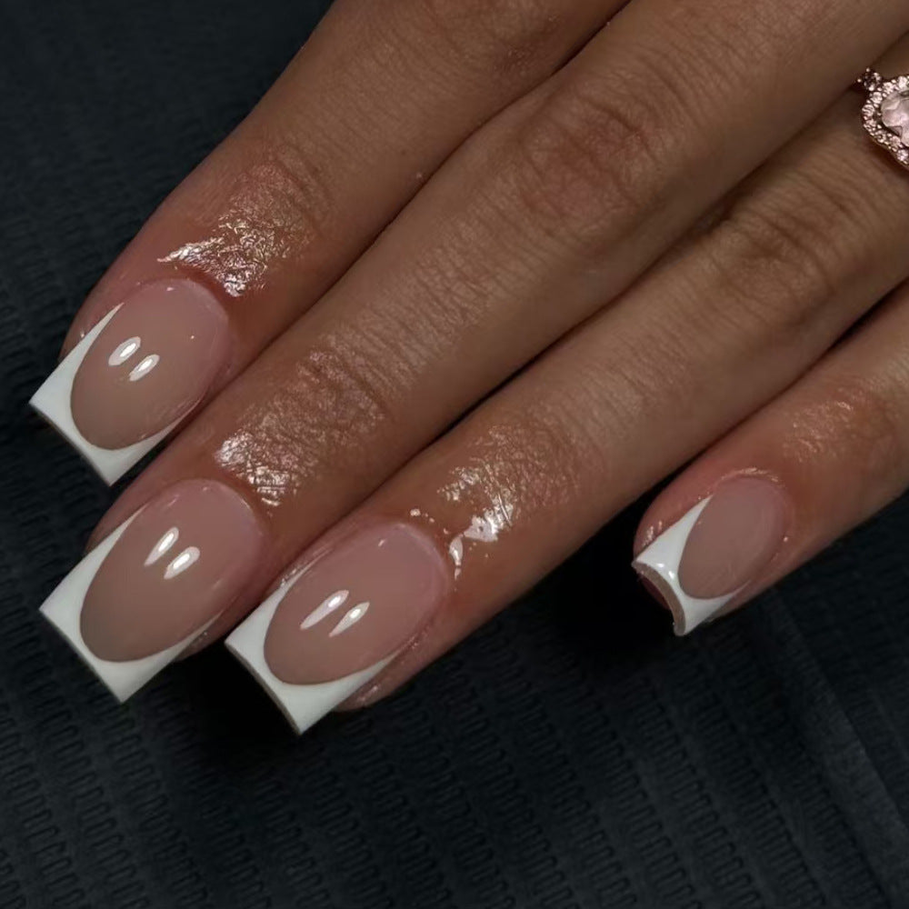 Artistic French Tip Press-On Nails Kalsten