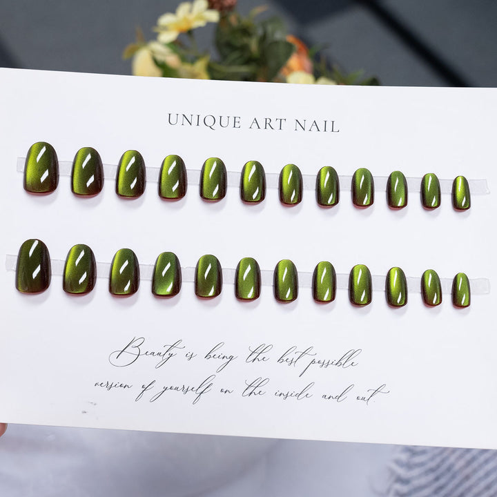 Glossy Press-On Nail Art Set