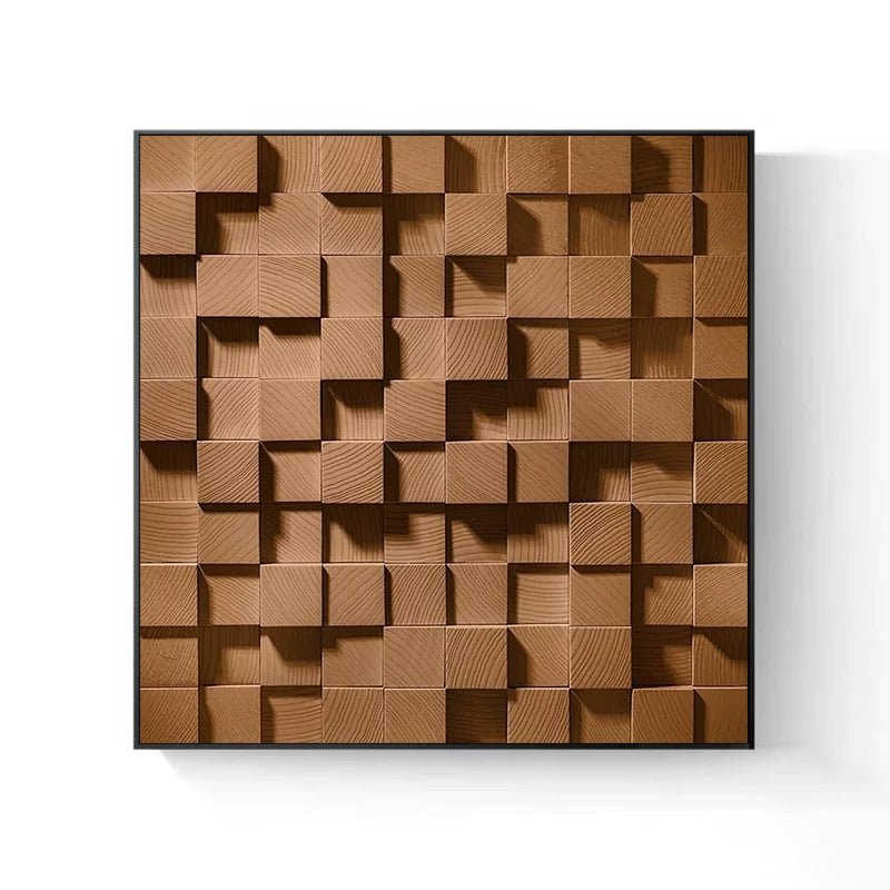 Wooden Cubism Wall Art