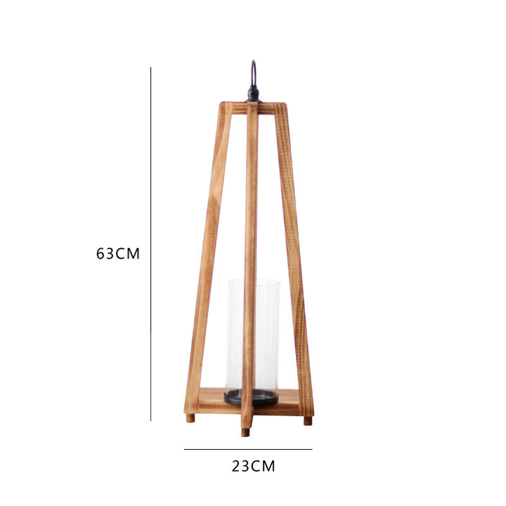 Elegant lantern made of wood and glass Kalsten
