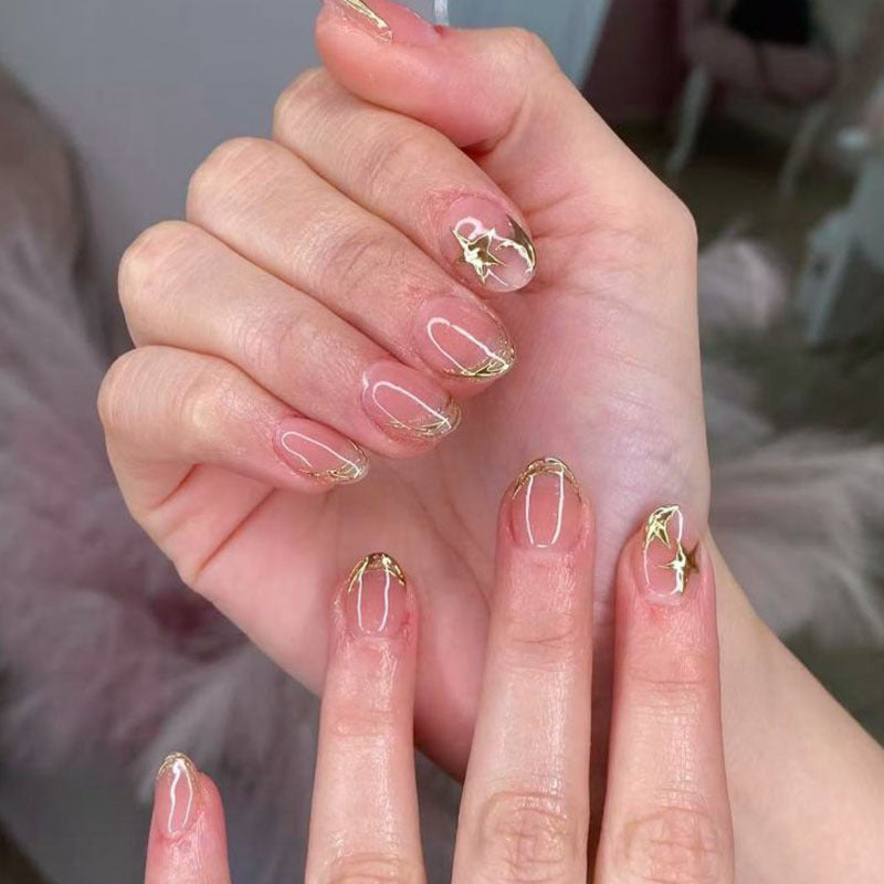 Elegant Gel Press-On Nail Art