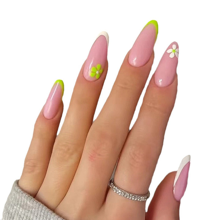Floral Accented Acrylic Nail Designs