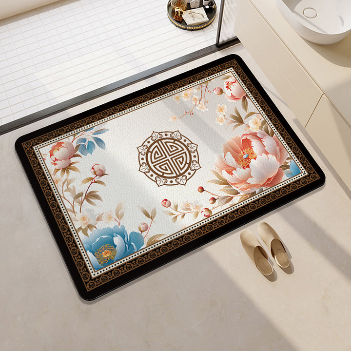 Stylish Citrus-Themed Bath Mat Kalsten