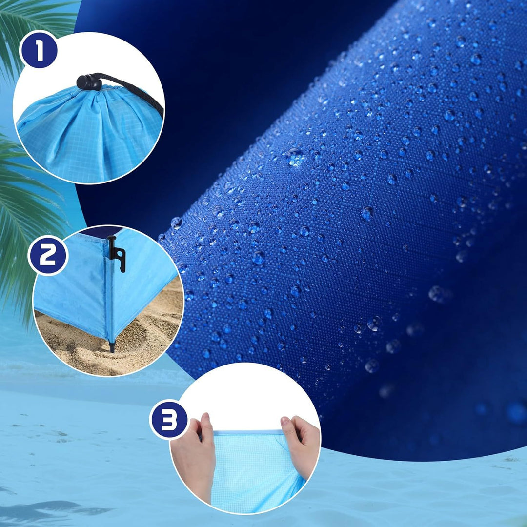 Versatile Sand-Free Beach Mat with Anchor System Kalsten