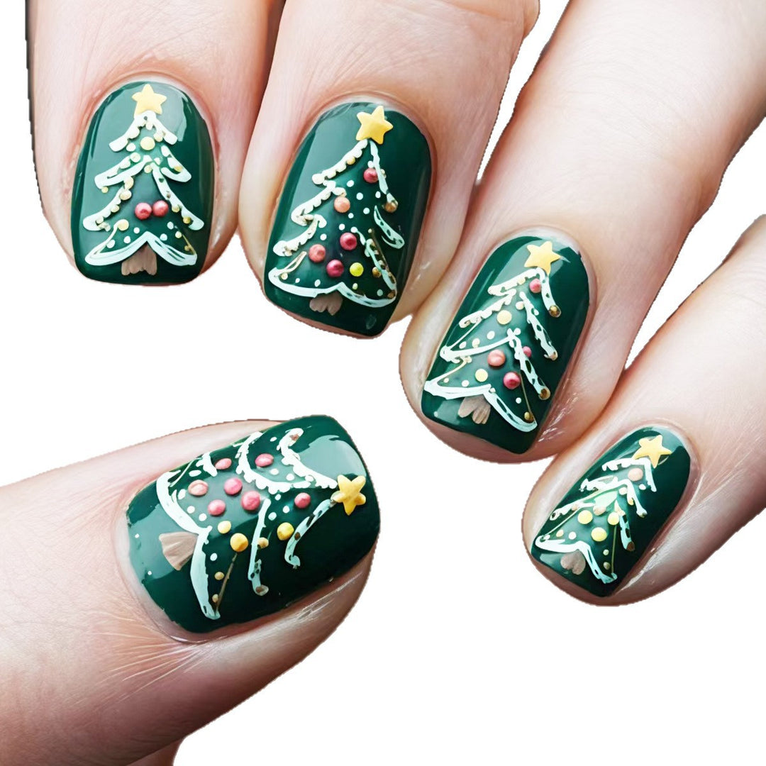Festive Christmas Tree Nail Art Kalsten