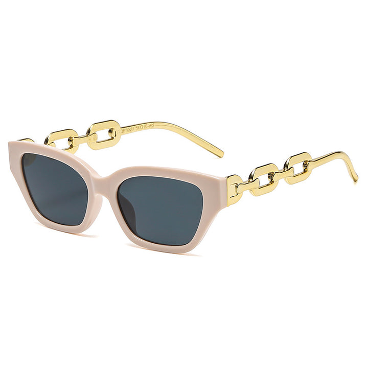 Women's Cat-Eye Sunglasses with Decorative Chain Frame Kalsten