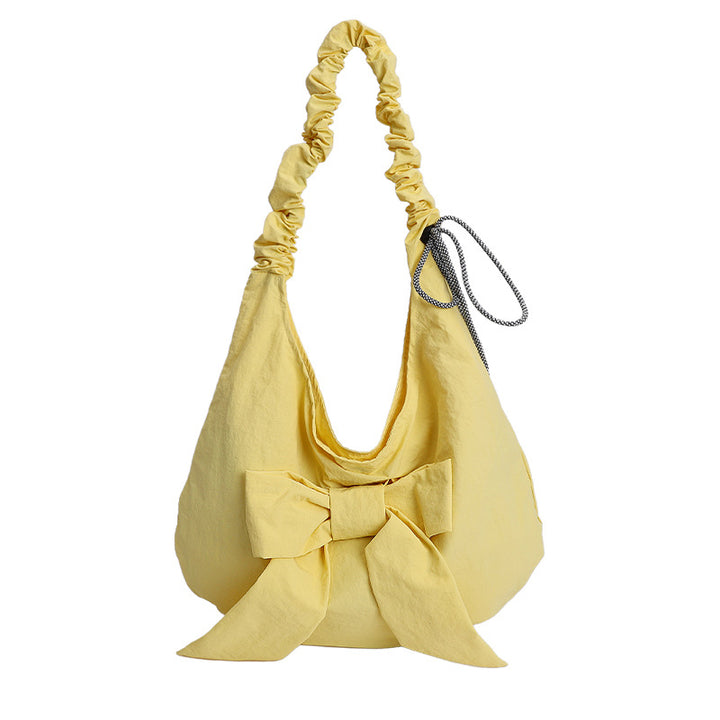 Bow-Embellished Hobo Bag