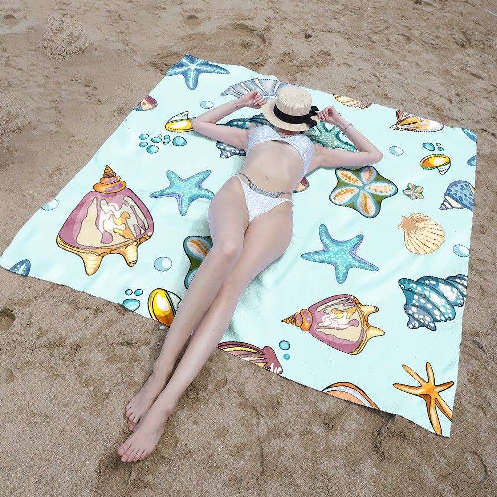 Beach blanket with sweet turtle motif Kalsten