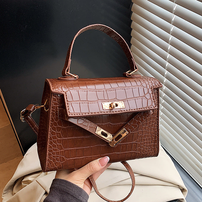 Luxurious Crocodile Embossed Handbag