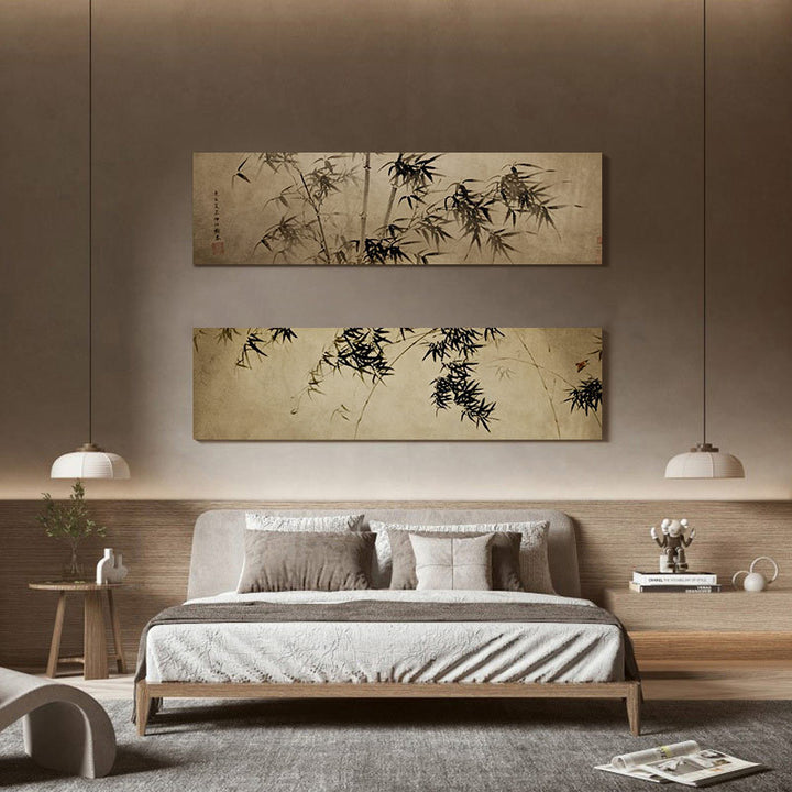 Abstract Bamboo-Inspired Wall Art