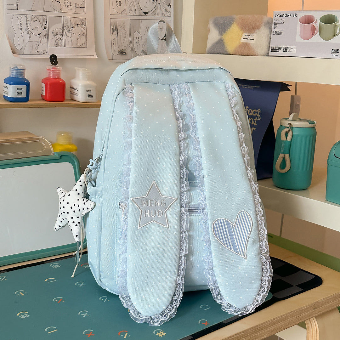 Cute Bunny-Ear Design Embellished Backpack Kalsten