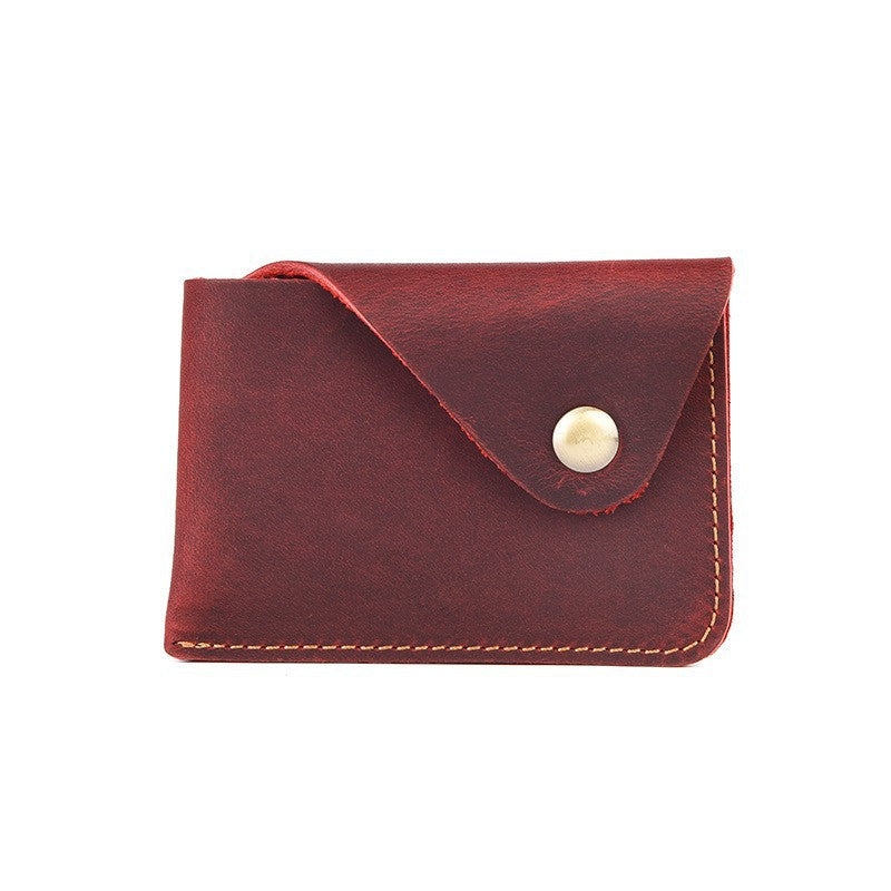 Premium Leather Buttoned Cardholder Kalsten