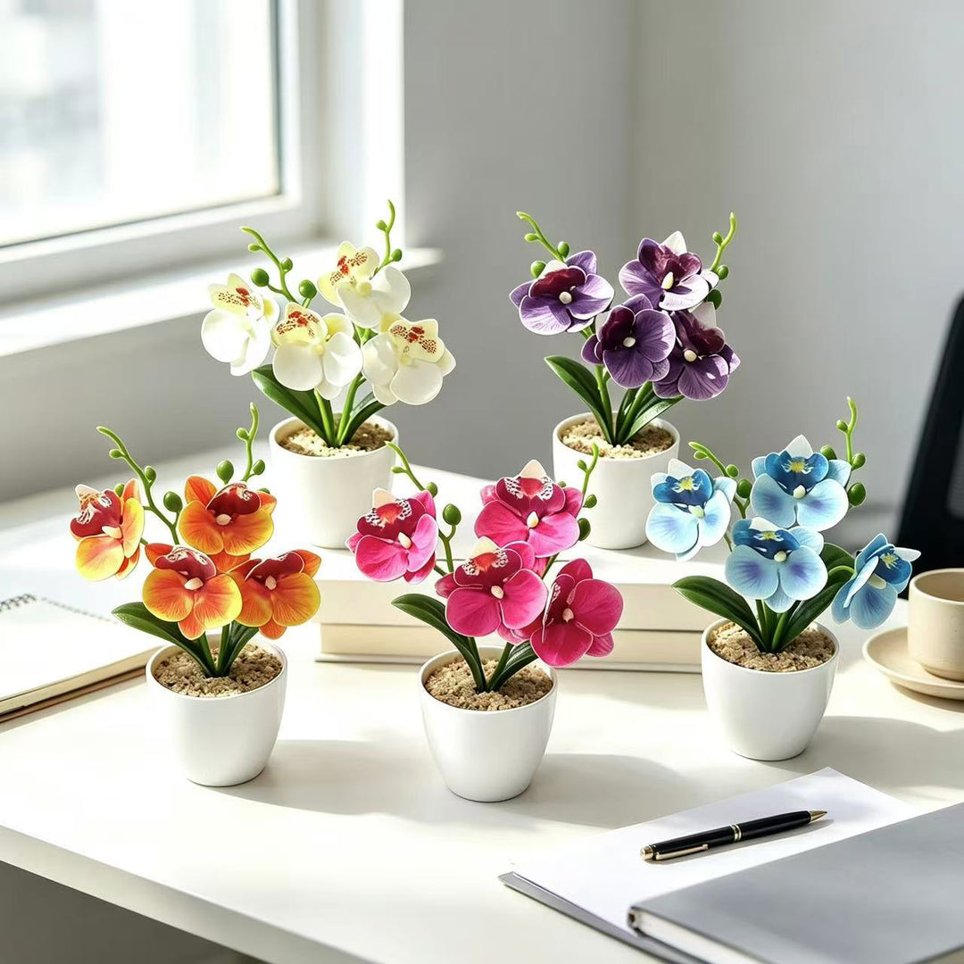 Elegant Synthetic Orchid Arrangement