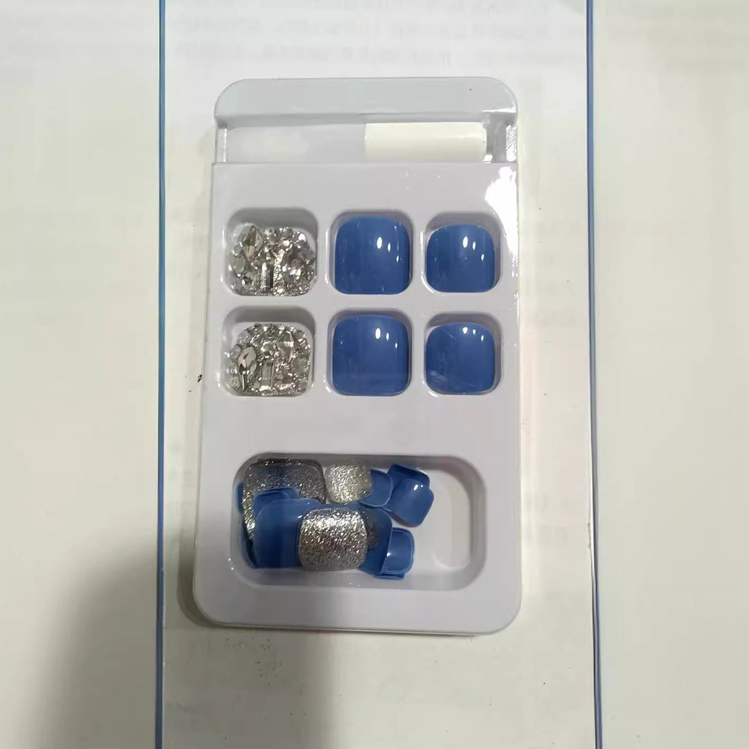 Decorative Press-On Nail Kit with Rhinestone Accents Kalsten