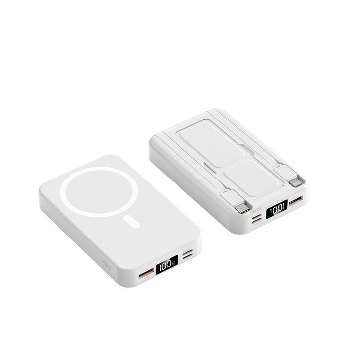 Portable power bank with integrated Qi charging function and digital capacity display Kalsten