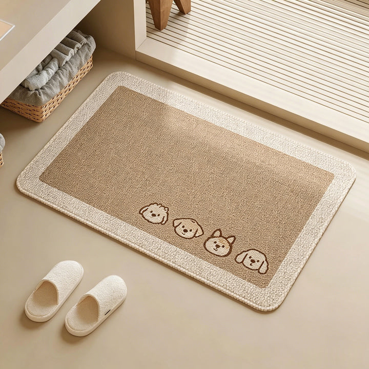 Playful Pet-Themed Bath Mat Kalsten