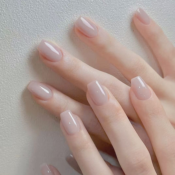 Elegant Coffin-Shaped Press-On Nails