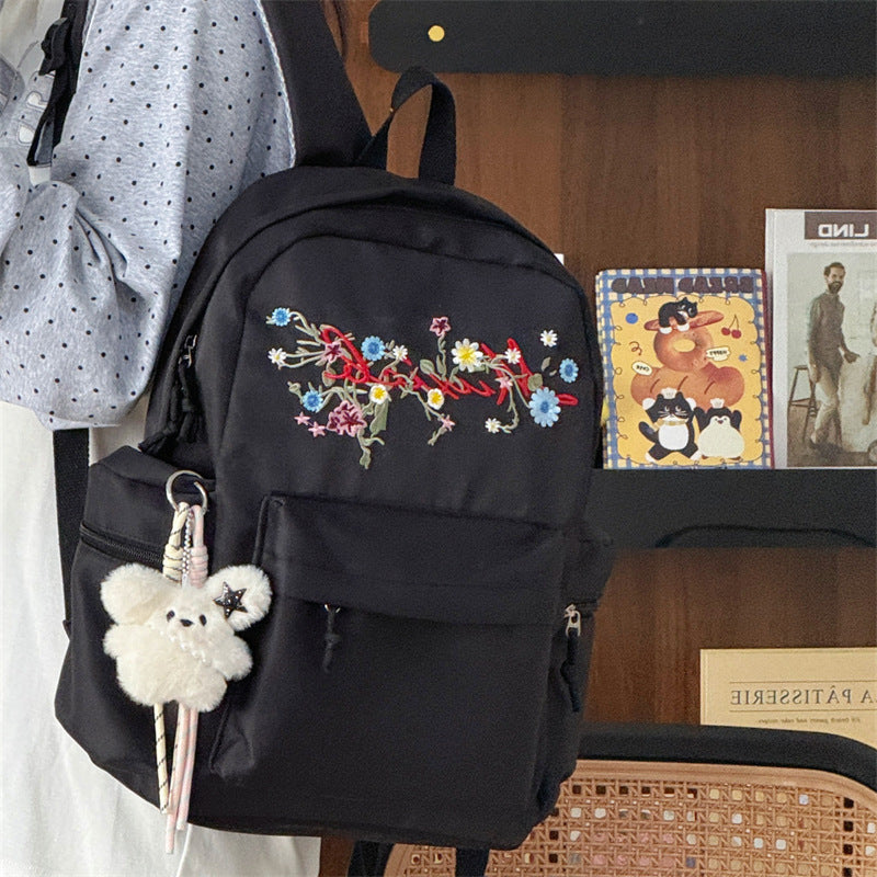 Stylish Embroidered Multi-Pocket Backpack Kalsten