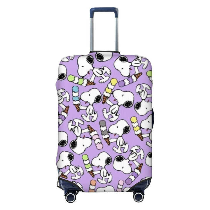 Unisex nano elastic suitcase cover with Snoopy comic motif, stretchy protective cover for trolley with four wheels Kalsten