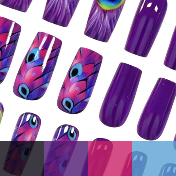 Artistic Peacock Nail Art Kalsten