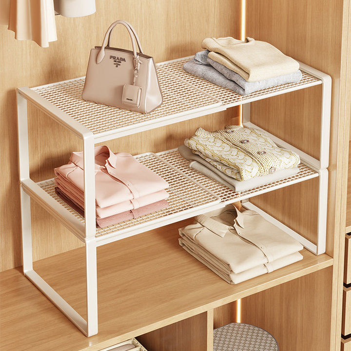 Adjustable Metal Closet Shelf Riser Organizer