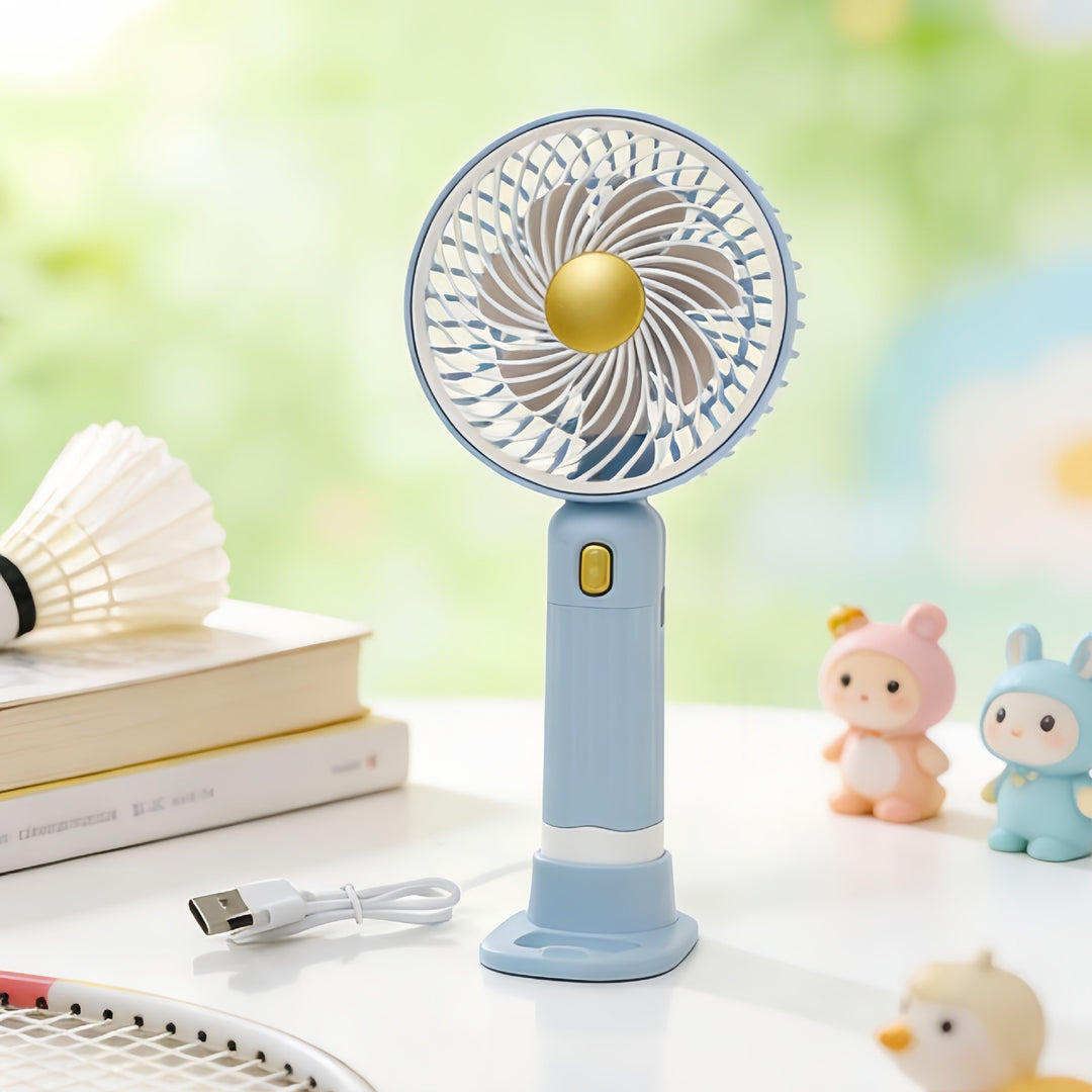 Women Portable Mini Hand Fan with USB Charging Function and Multiple Speed Levels Kalsten