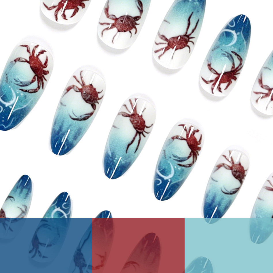 Artistic Crab-Themed Nail Art Enhancements Kalsten