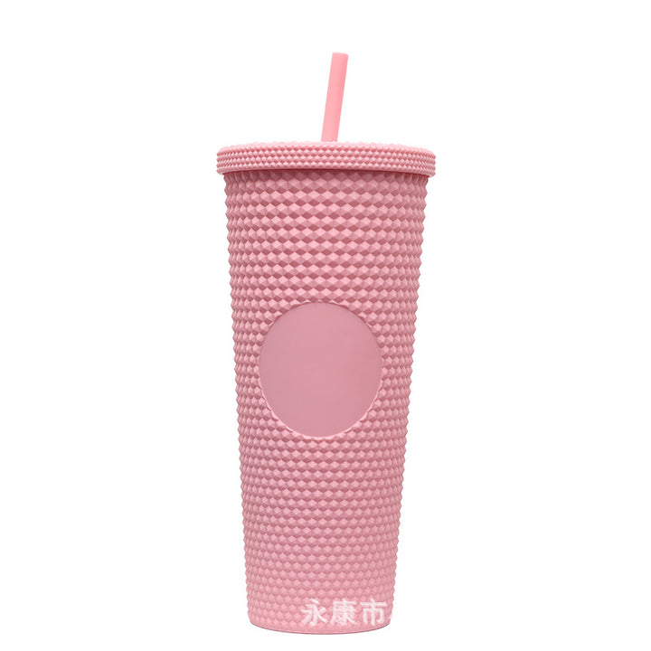 Ladies High-Quality Glitter Drinking Cup with Leak-Proof Lid and Integrated Straw Kalsten