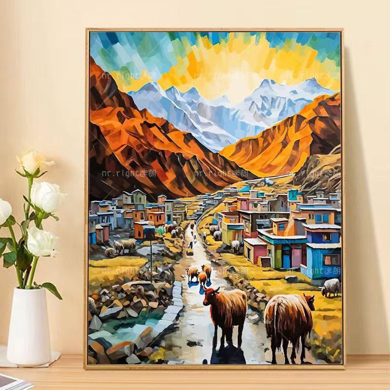 Mountain Landscape Canvas Art Print Kalsten