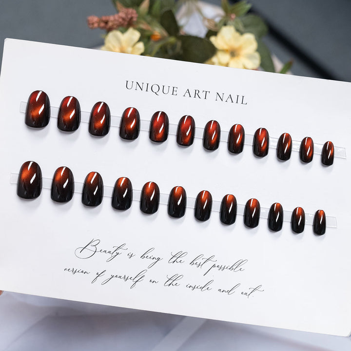 Glossy Long-Lasting Press-On Nail Set