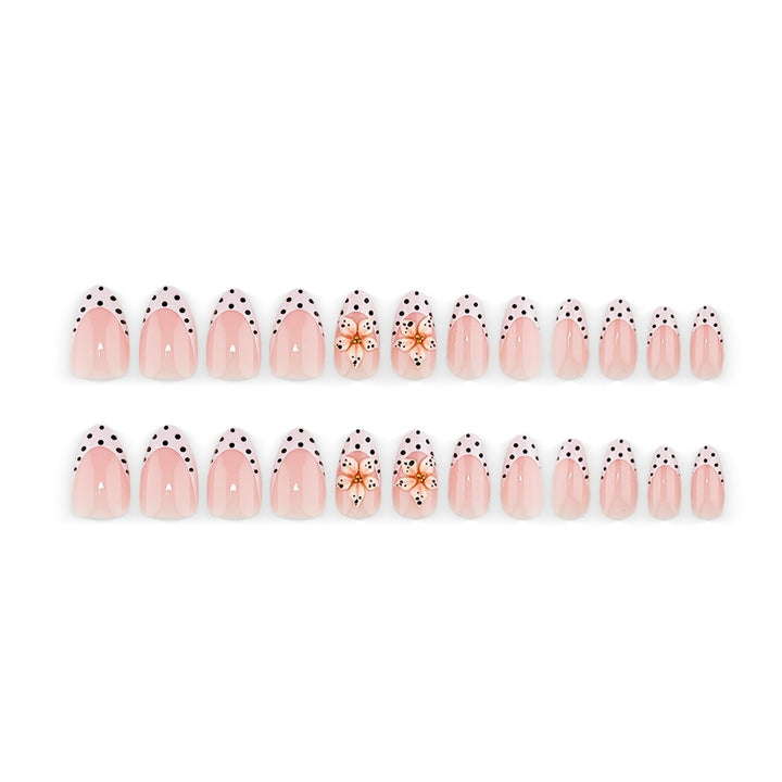 Creative artificial nails with floral design and glamorous accents Kalsten