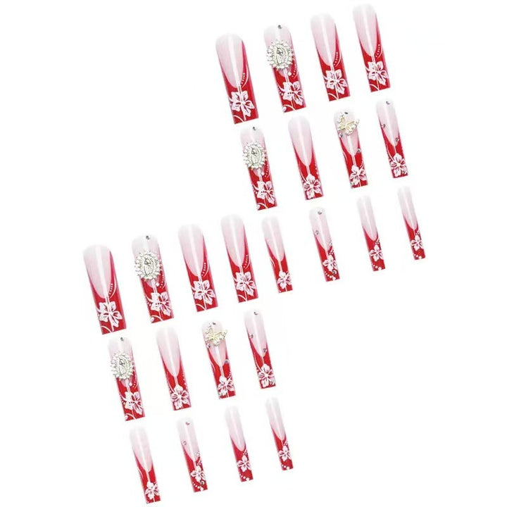 Decorative Long Acrylic Nail Art