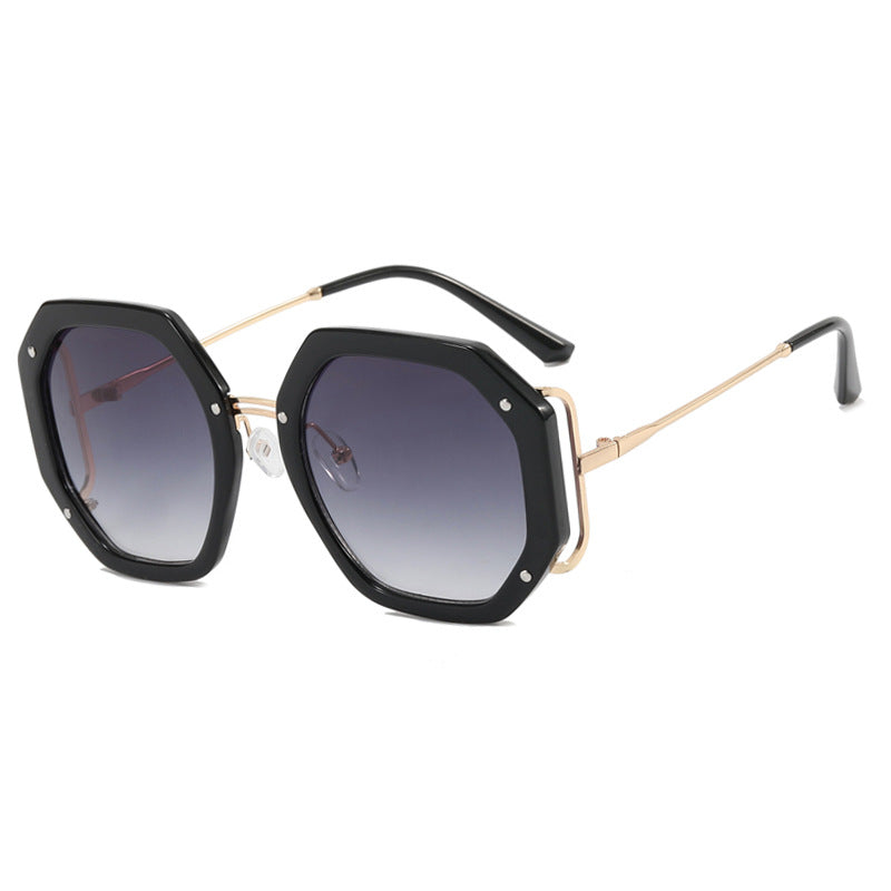 Ladies stylish octagonal sunglasses with UV protection and elegant frame Kalsten