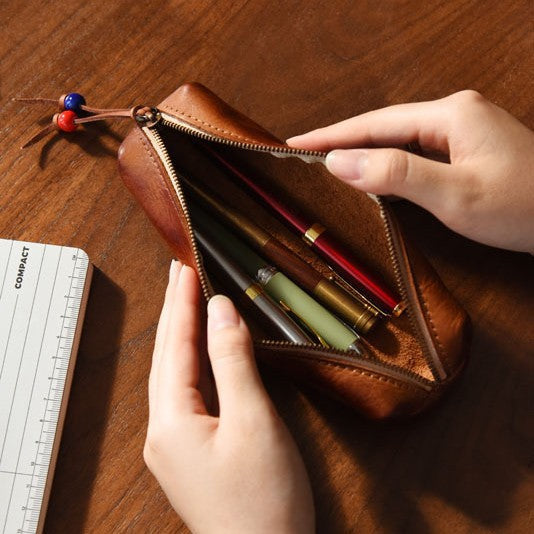 Premium Leather Pencil Case