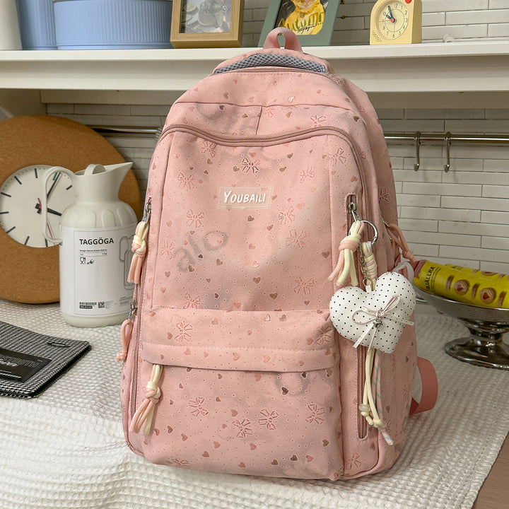 Stylish Floral-Embossed Backpack Kalsten