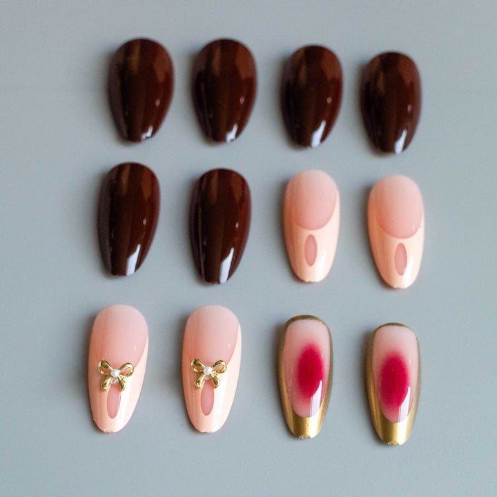 Elegant Artistic Acrylic Nail Design Set