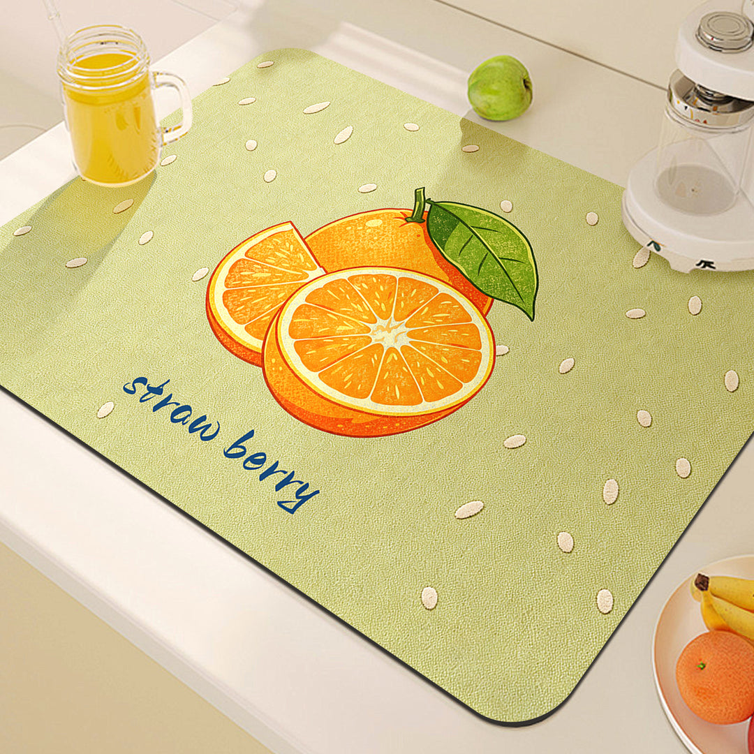Playful Pineapple-Themed Kitchen Mat