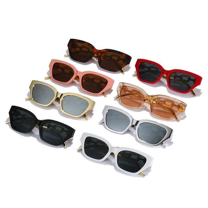 Ladies fashionable Cat-Eye sunglasses with luxurious chain frame Kalsten