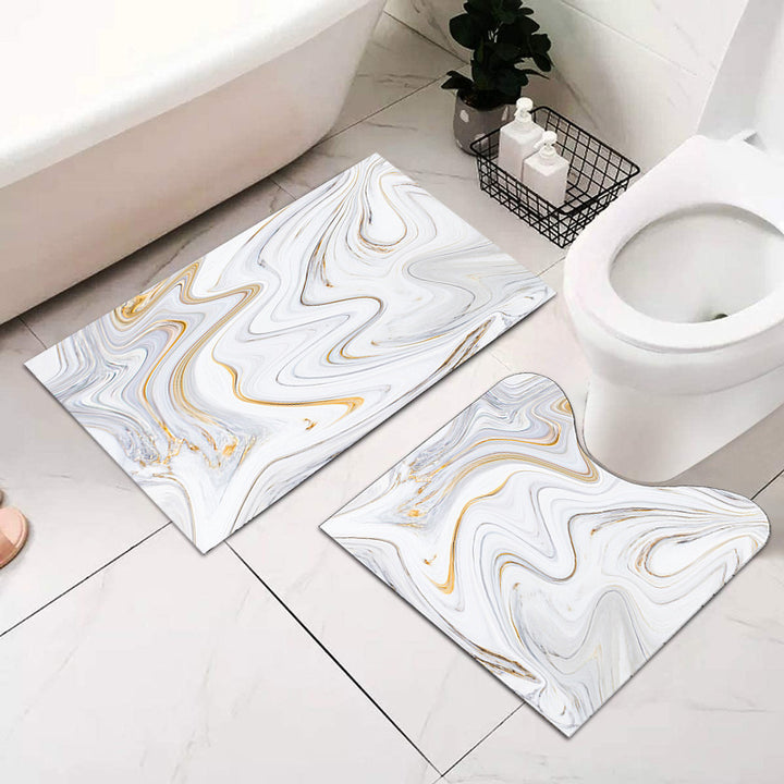 Soft Absorbent Bathroom Mat Set
