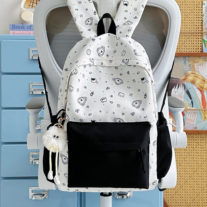 Playful Bunny Ears Printed Backpack Kalsten